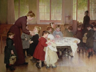 Escuela infantil, 1898 de Henri Jules Jean Geoffroy